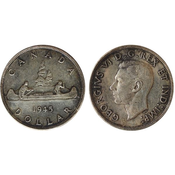 1945 $1 ICCS Choice Mint State-64 Not often seen in this desirable condition.  Lightly toned.
