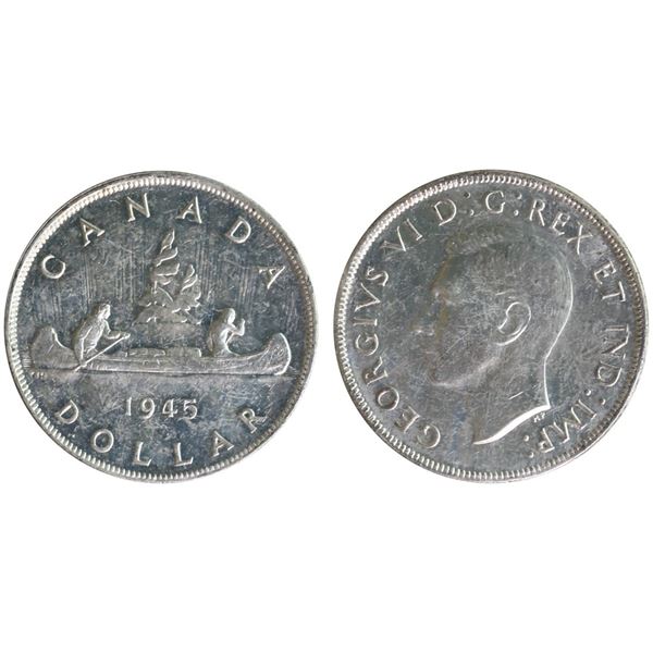 1945 $1 "5/5 DBL HP" ICCS Choice Mint State-63