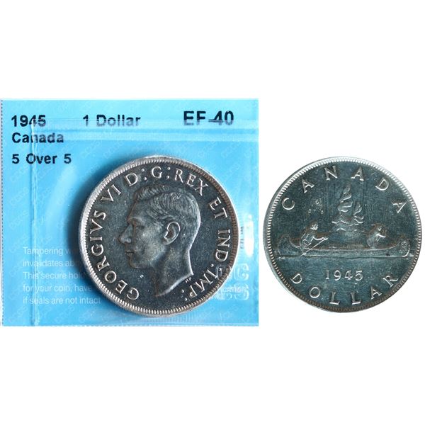 1945 $1 "5 over 5" CCCS Extra Fine-40