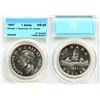 Image 2 : 1947 $1 "Pointed 7 - 4 X HP" CCCS Choice Mint State-63 Cameo. A well struck example with full lustre