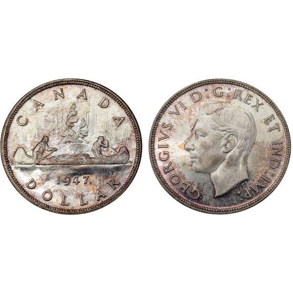 1947 $1 "Maple Leaf" ICCS Superb Gem Mint State-66.  Wow! The Best of The Best, this is a Pristine a