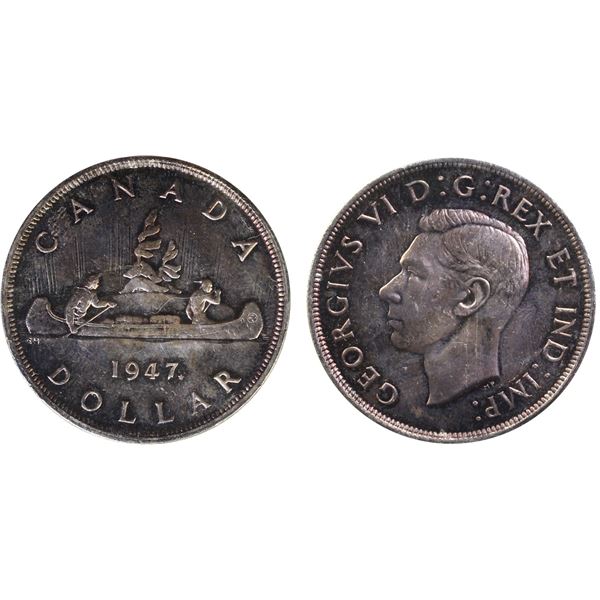 1947 $1 "Maple Leaf" ICCS Choice Mint State-64, Attractively toned.  Popular and sought after variet