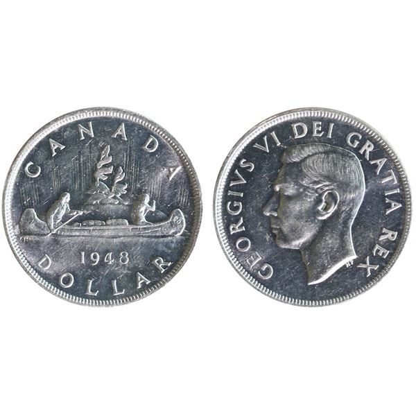 1948 $1 ICCS Choice Mint State-63 Fully brilliant and lustrous.  Very sought after key date.