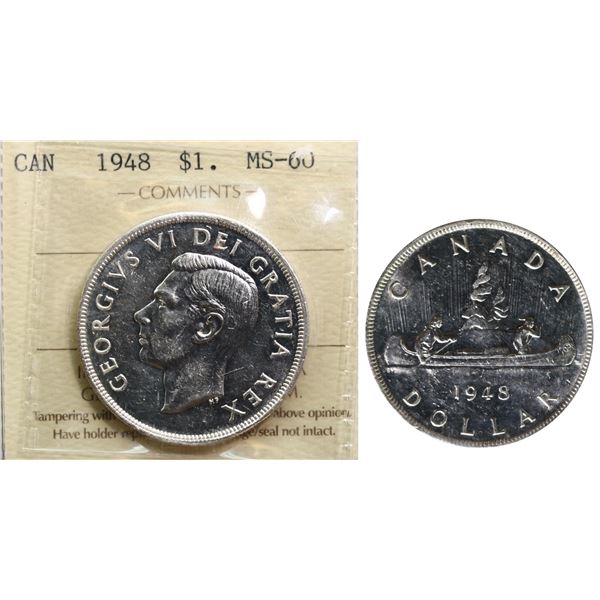 1948 $1 ICCS Mint State-60
