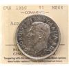 Image 2 : 1950 $1 ICCS "Arnprior, DBL 0" Very Choice Mint State-64. A newly offered variety of the popular Arn