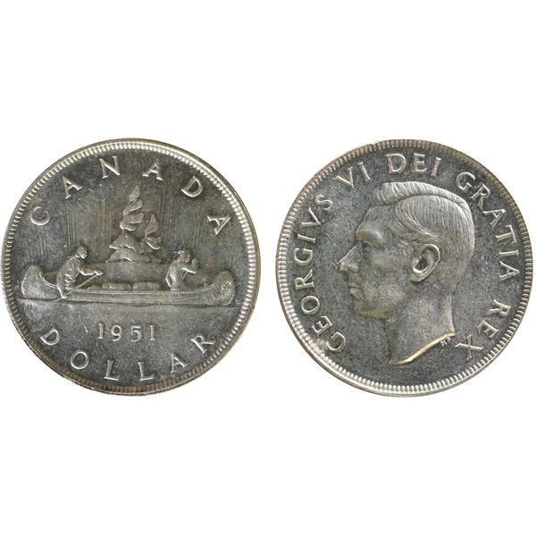 1951 $1 "Arnprior" ICCS Choice Mint State-64 Fully brilliant and lustrous.