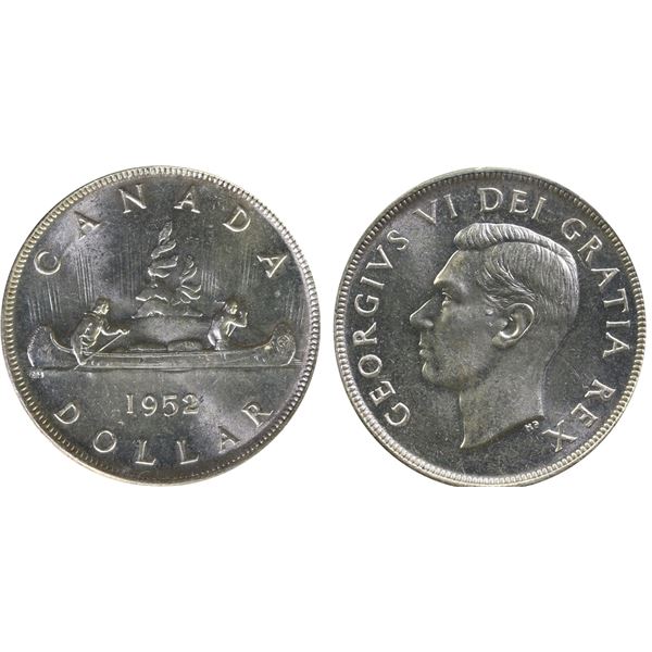 1952 $1 "WL, 2/2" ICCS Very Choice Mint State-64. An impressive example of a very popular and desira