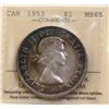 Image 2 : 1953 $1 ICCS "NSF; SWL" Gem Mint State-65. A difficult type to find when gem, with superior eye appe