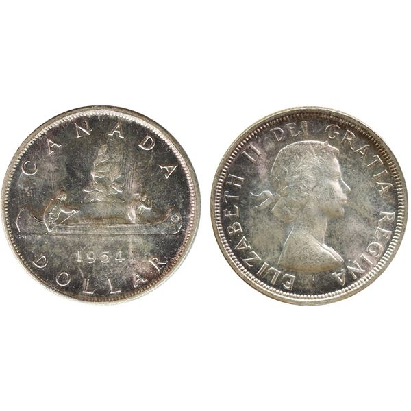 1954 $1 "SWL" ICCS Gem Mint State-65  Attractive example with just a touch of russet tone.