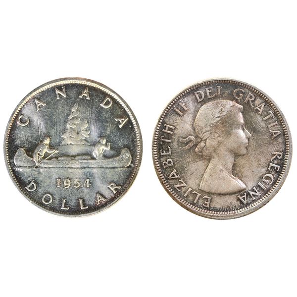 1954 $1 "SWL" ICCS Gem Mint State-65 Superb gold and russet tones over full underlying lustre.