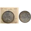 Image 2 : 1957 $1 "1 WL" ICCS Gem Mint State-65 Delicate russet and silver grey tones over full underlying lus