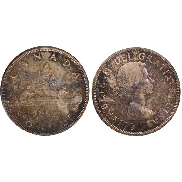1962 $1 "Dbl Arrowhead" ICCS Gem Mint State-65 The first gem arrowhead or double arrowhead variety o