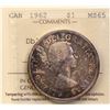 Image 2 : 1962 $1 "Dbl Arrowhead" ICCS Gem Mint State-65 The first gem arrowhead or double arrowhead variety o