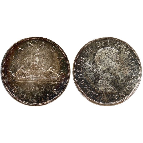 1963 $1 PCGS Gem Mint State-65+. Great surfaces with attractive toning.  A desirable example.