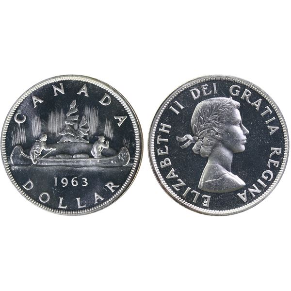 1963 $1 "Dbl Arrowhead" ICCS Superb Gem Proof-Like-66 Ultra Heavy Cameo. An incredibly rare proof-li