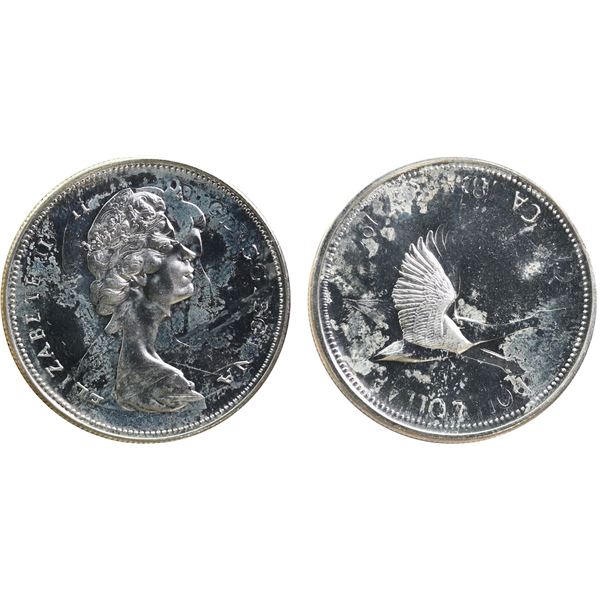 1967 $1 "Dbl Struck" ICCS Superb Gem Mint State-66 A very flashy blast white example with great refl