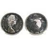 Image 1 : 1967 $1 "Dbl struck - Rotated in Collar NGC Superb Gem Proof-Like-66 Brilliant and lustrous with gre