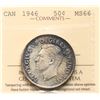 Image 2 : 1946 50¢ ICCS Superb Gem Mint State-66. This is a Pristine issue with great eye appeal and superb fi