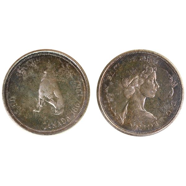 1967 50¢ "Double Struck" ICCS Gem Mint State-65.  Lightly toned.