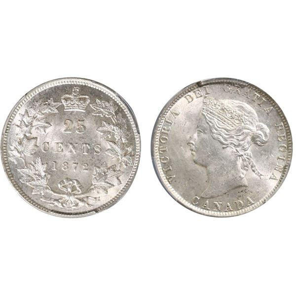 1872H 25¢ "7/7" PCGS Choice Mint State-64 Fully brilliant and lustrous.  Excellent eye appeal on thi