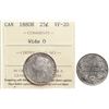 Image 1 : 1880H 25¢ Wide 0 ICCS Very Fine-20.  Better variety.