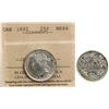 Image 2 : 1892 25¢ ICCS Choice Mint State-64. A nice example with eye appeal.