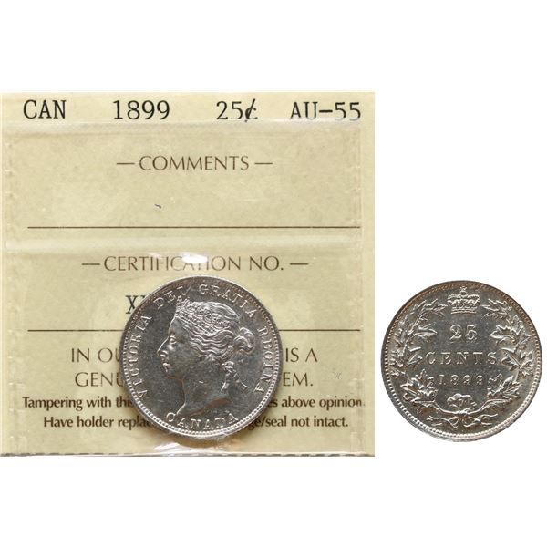 1899 25¢ ICCS Choice About Uncirculated-55