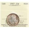 Image 2 : 1907 25¢ ICCS Choice Mint State-64.  A superb example for grade with stong lustrous fields surrounde