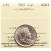 Image 2 : 1907 25¢ ICCS Choice Mint State-63.  A nice and lustrous example.
