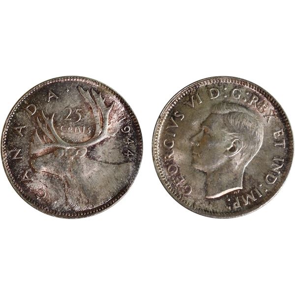 1944 25¢ ICCS Superb Gem Mint State-66.  A superior example and not often seen in top condition.