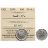 Image 1 : 1899 10¢ "Small 9's" ICCS Choice Mint State-62 Brilliant and lustrous.
