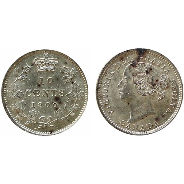 1900 10¢ ICCS Choice Mint State-64.  A very nice and lustrous example.