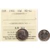 Image 1 : 1902 10¢ ICCS Choice Mint State-62 Brilliant and lustrous with delicate russet and golden tones.