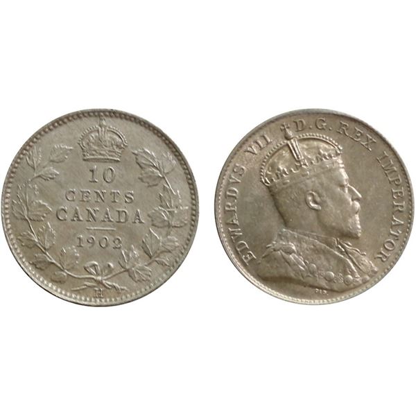1902H 10¢ ICCS Gem Mint State-65 Brilliant and lustrous.