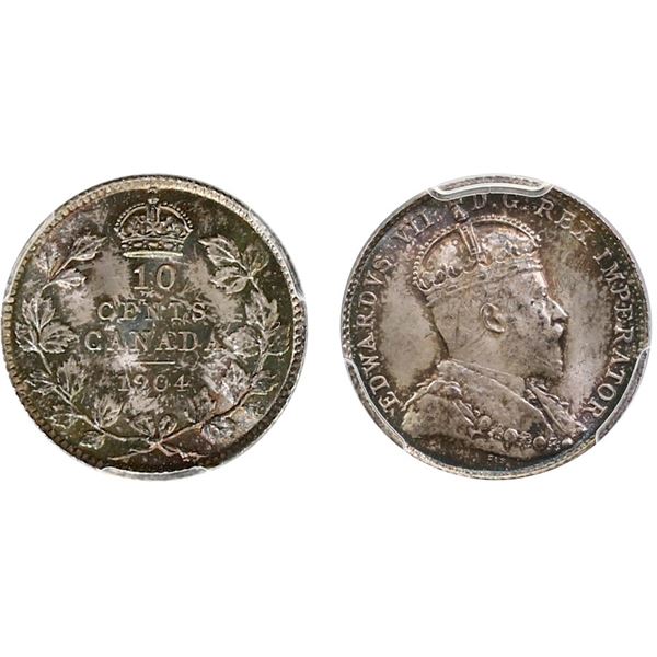 1904 10¢ PCGS Superb Gem Mint State-66+ This is a Pristine issue with great eye appeal and superb fi