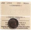 Image 2 : 1906 10¢ ICCS Superb Gem Mint State-66.  Great lustre with spectacular colours.  An amazing example.