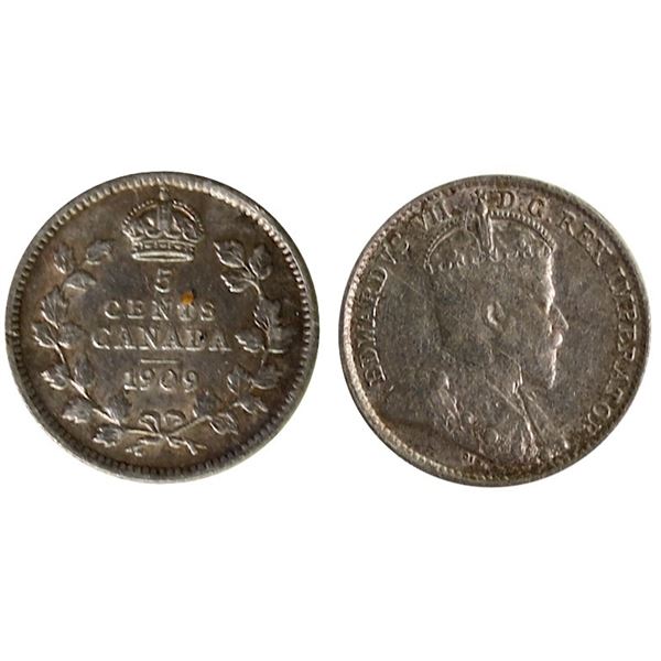 1909 5¢ "RL - Croos Bow tie" ICCS Choice Very Fine-30