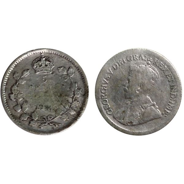 1921 5¢ ICCS AG-3 with issues.  A rare opportunity to acquire The Prince of Canadian coins at an aff