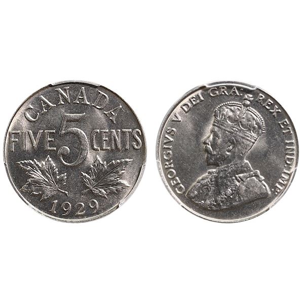 1929 5¢ "Near S" PCGS Choice Mint State-64