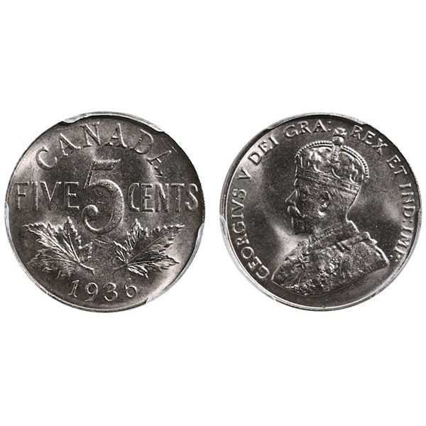 1936 5¢ "Far Rim" PCGS Gem Mint State-65+.  Fully struck and Highly lustrous.  A very desirable exam