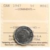 Image 2 : 1947 5¢ ICCS Gem Mint State-65.  Highly lustrous.  Tough date to obtain in Gem condition.
