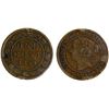 Image 1 : 1859 1¢ "Brass" ICCS Damaged - (TCNC - Fine-12 with edge bumps). A Rare Brass example! A solid F-12 