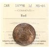 Image 2 : 1890H 1¢ ICCS Choice Mint State-64 Red