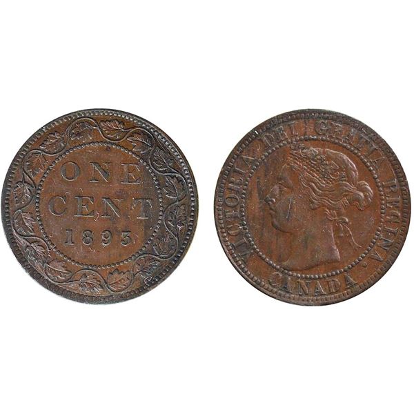 1893 1¢ "TRIPLE PUNCH 9" ICCS Mint State-60.  Nice chocolate brown example.
