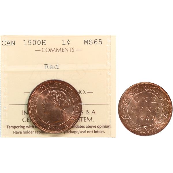 1900H 1¢ ICCS Gem Mint State-65 Full red.    A beauty!