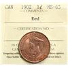 Image 2 : 1902 1¢ ICCS Gem Mint State-65 Red