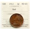 Image 2 : 1912 1¢ ICCS Gem Mint State-65 Red