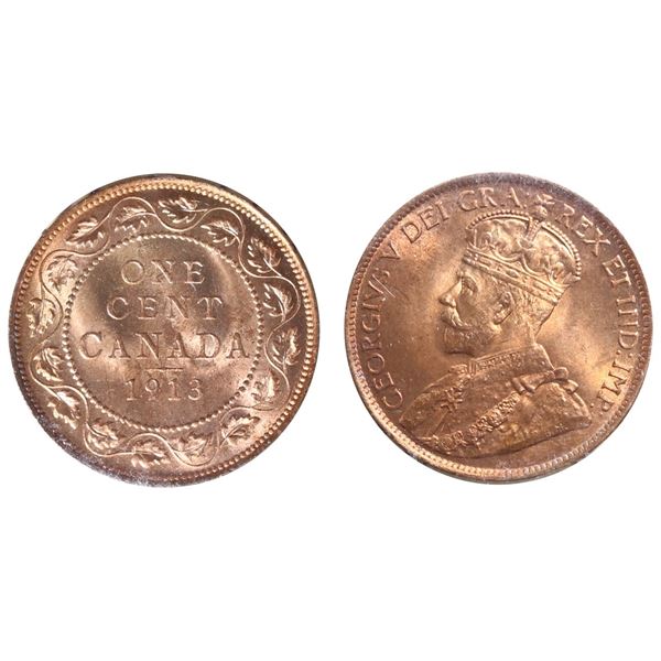 1913 1¢ ICCS Gem Mint State-65 Red