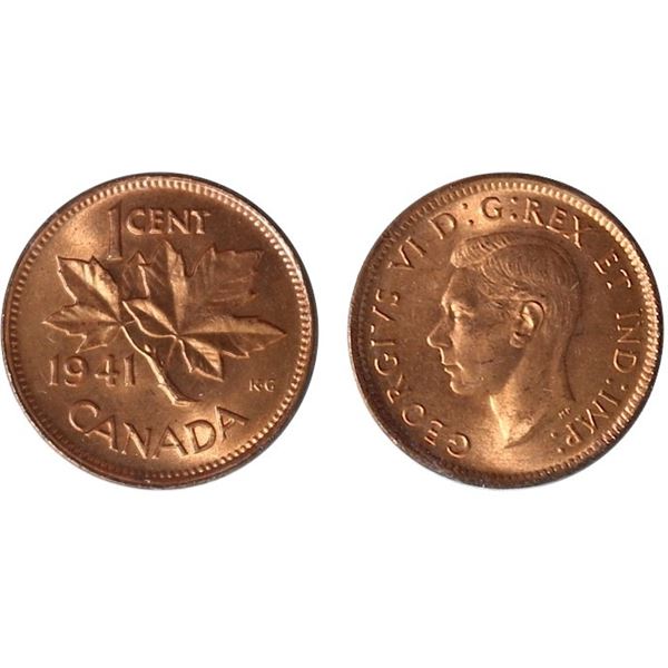 1941 1¢  ICCS Superb Gem Mint State-66 95% Full Red.  A stunning and blazing red example with full l