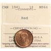 Image 2 : 1941 1¢  ICCS Superb Gem Mint State-66 95% Full Red.  A stunning and blazing red example with full l